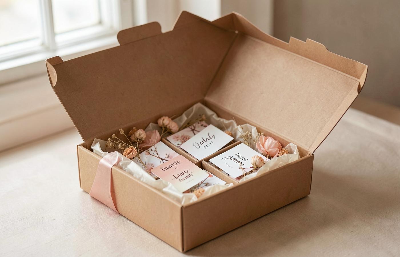 Heart Mems gift box with photo magnets